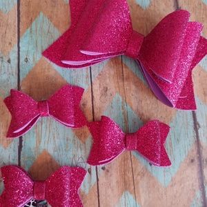 Water resistant Hot Pink hair bows